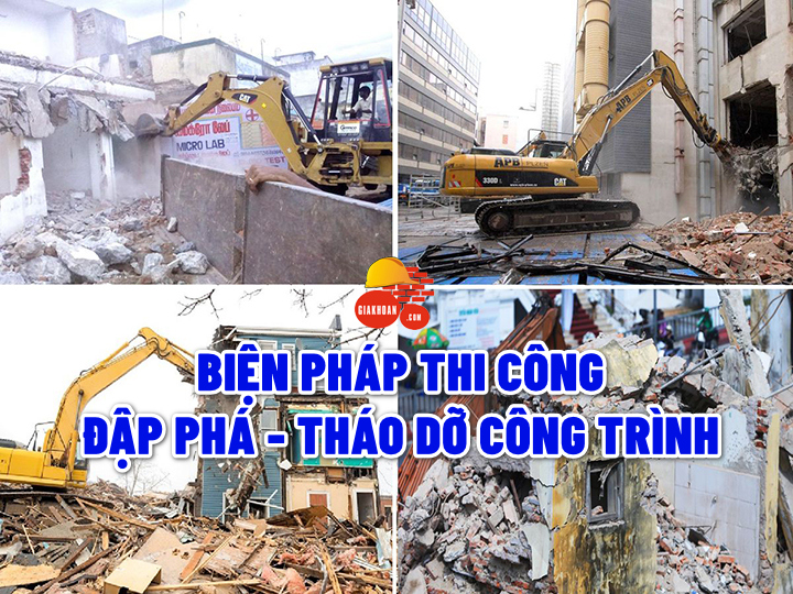  Biện pháp thi công phá dỡ công trình File AutoCAD