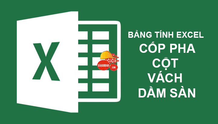 File Excel Bảng tính CỐP PHA cột vách dầm sàn