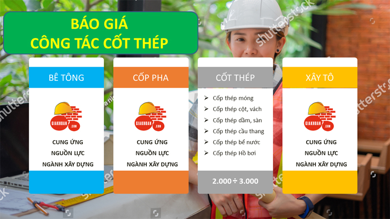Đơn giá khoán nhân công gia công, lắp dựng Cốt Thép mới nhất Tp. Hồ Chí Minh 2020
